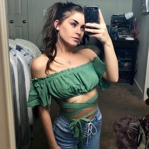 Green Crop Top